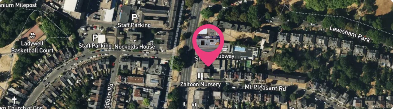 This is a map that shows where Lewisham Islamic Centre is located.